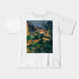 Turning Road at Montgeroult by Paul Cezanne Kids T-Shirt